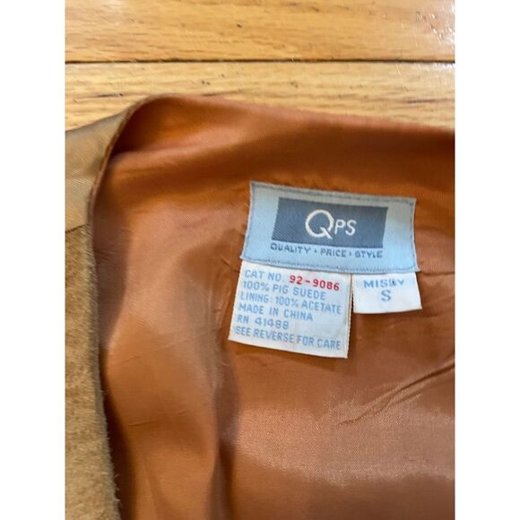 Vintage 100% pig suede QPS vest size small - Picture 2 of 9